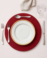 Dark Red Linen