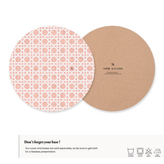 Funda de Bajaplato Rose Cloud White Rattan