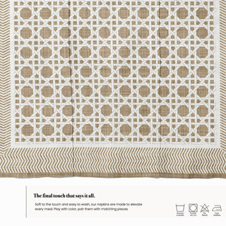 Servilleta Wheat White Rattan