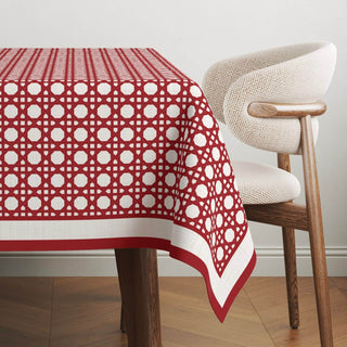 Mantel Dark Red Rattan