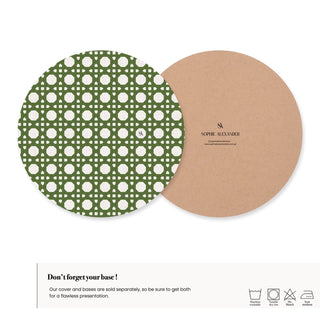 Funda de Bajaplato Earth Moss Rattan