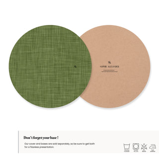 Funda de Bajaplato Earth Moss Linen