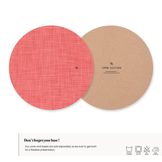 Funda de Bajaplato Sunset Coral Linen