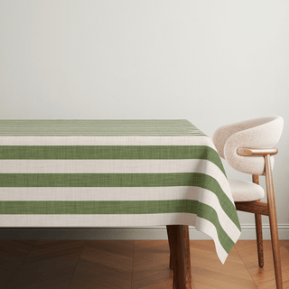 Mantel Earth Moss Linen Stripes
