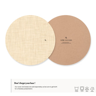 Funda de Bajaplato Almond Linen