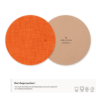 Funda de Bajaplato Terracota Spice Linen