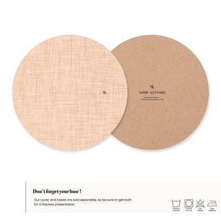 Funda de Bajaplato Blush Linen