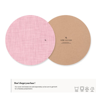 Funda de Bajaplato Petal Pink Linen