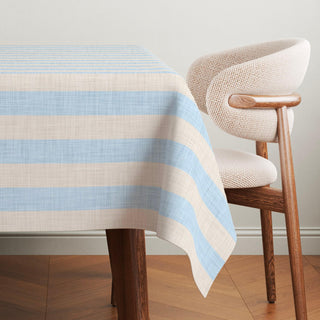 Mantel Frosted Lake Linen Stripes