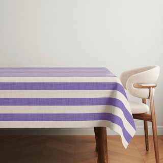 Mantel Violet Linen Stripes