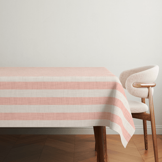 Mantel Rose Cloud Linen Stripes