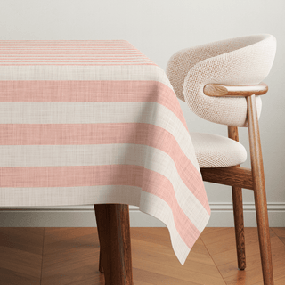 Mantel Rose Cloud Linen Stripes