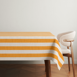 Mantel Gold Sienna Linen Stripes