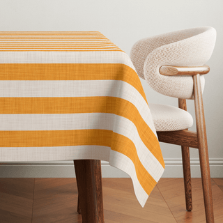 Mantel Gold Sienna Linen Stripes