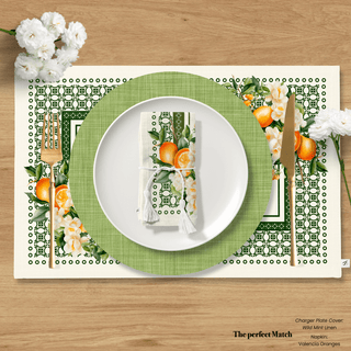 Valencia Orange Reversible Placemat / Set 2