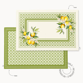 Sorrento Lemon Reversible Placemat / Set 2
