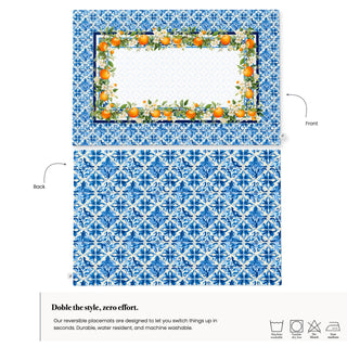 Ariancia di Maiolica Reversible Placemat / Set 2