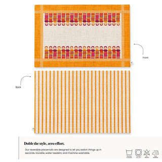 Individual Quitapenas Gold Sienna Linen / Set 2