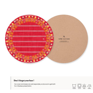 Funda de Bajaplatos Quitapenas Carmine Linen