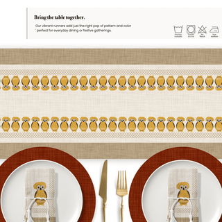 Camino de Mesa Tecolote Vanilla Linen