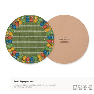 Funda de Bajaplato Tecolote Earth Moss Linen