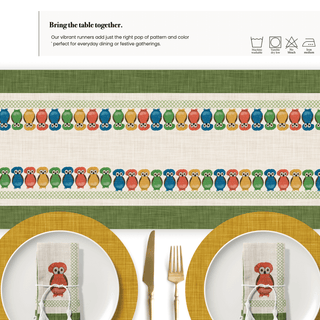 Camino de Mesa Tecolote Earth Moss Linen