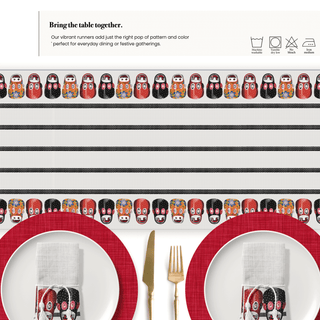 Camino de Mesa Máscara de Mono Blanca