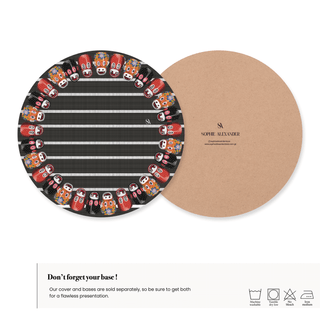 Funda de Bajaplato Mascara de Mono Negra