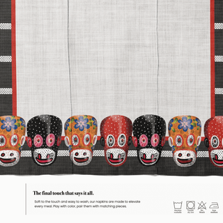 Servilleta Máscara de Mono Negra