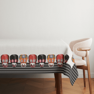 Mantel Máscara de Mono Negro