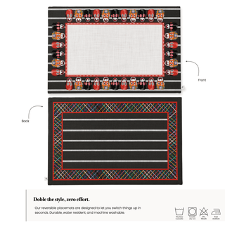 Individual Máscara de Mono Negro / Set 2