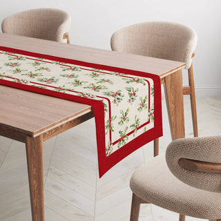 Camino de Mesa Holly Jolly Linen