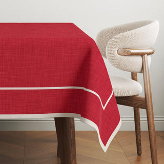 Mantel Cherry Red Linen