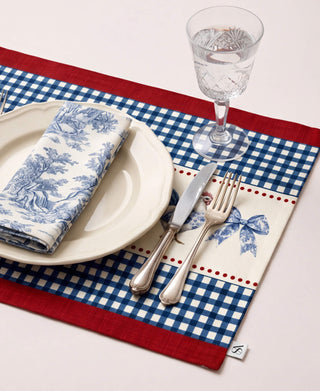 Individual Red Farmhouse Toile / Set 2