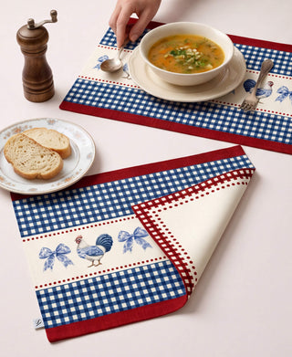 Individual Red Farmhouse Toile / Set 2