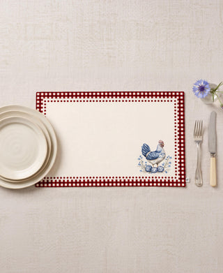 Individual Red Farmhouse Toile / Set 2