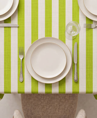 Mantel Lime Zest Stripes