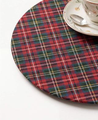 Funda de Bajaplato Plaid Tartan