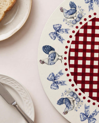 Funda de Bajaplato Red Farmhouse Toile