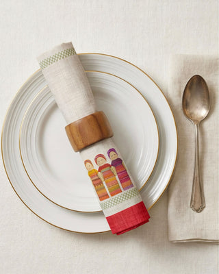 Worry Doll Carmine Linen Napkin