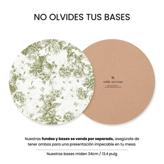 Funda de Bajaplatos Olive French Toile