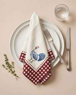 Servilletas Red Farmhouse Toile