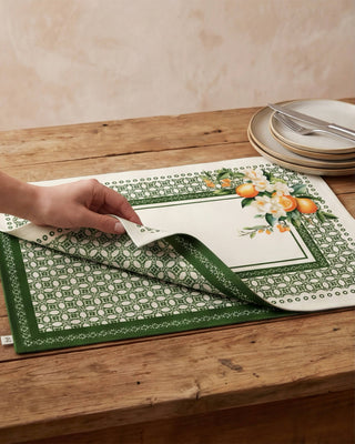 Valencia Orange Reversible Placemat / Set 2